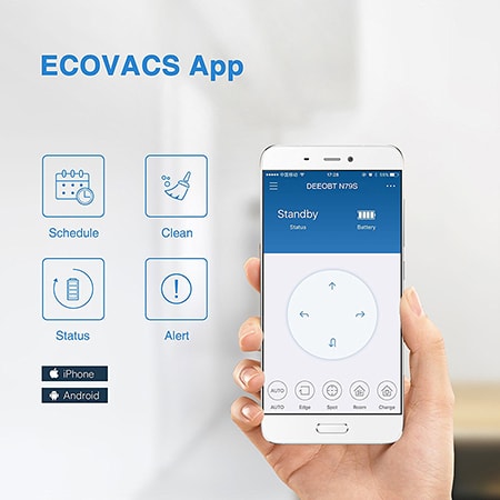 ECOVACS DEEBOT N79S Robot Vacuum Cleaner app-min